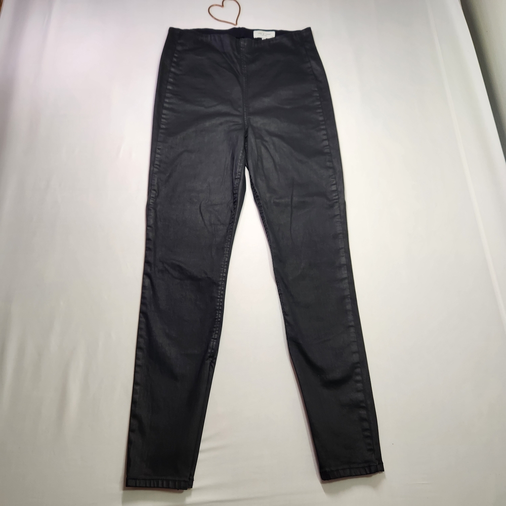 ⭐️rag & bone Nina High Rise Coated Pull-On Pants Large – Sleek Black Festival